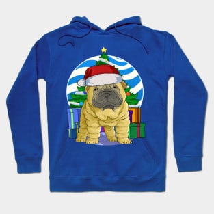 Chinese Shar-Pei Dog Cute Santa Christmas Gift Hoodie